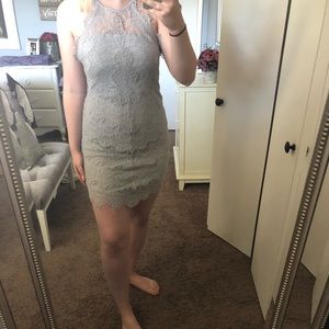 Grey Lacy Free People Dress